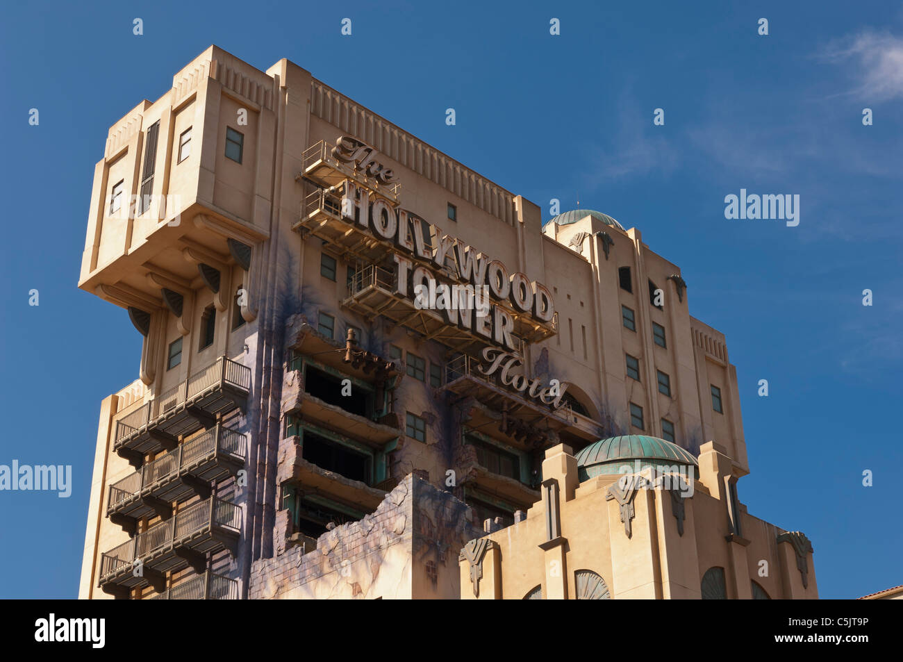 The Hollywood Tower Hotel ( Tower of Terror ride ) at the Walt Disney Studios park at Disneyland Paris in France Stock Photo