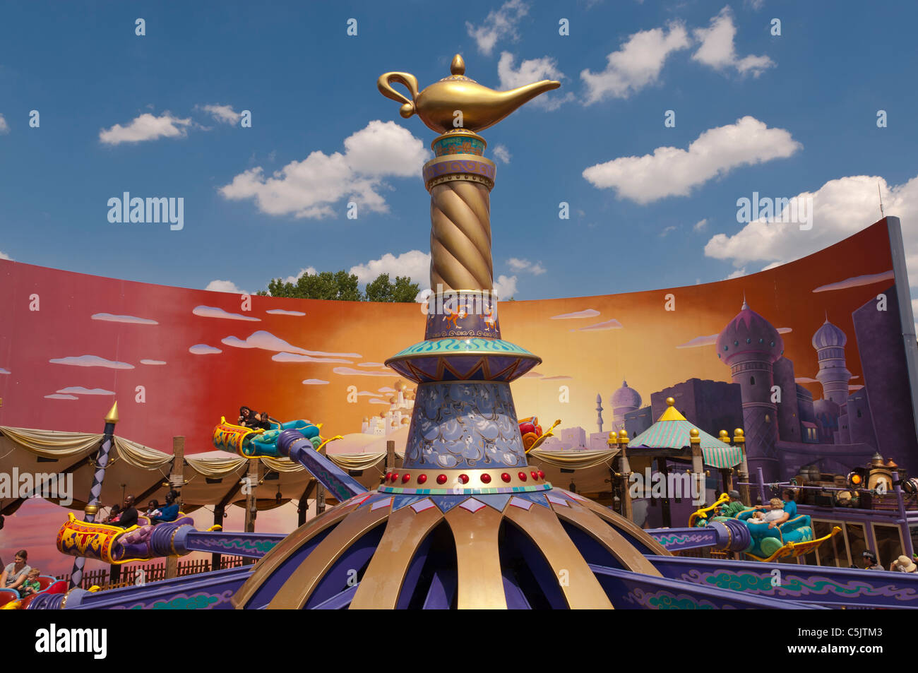 The Flying Carpets Over Agrabah ride at the Walt Disney Studios park at Disneyland Paris in France Stock Photo
