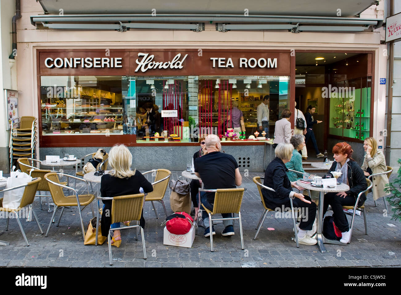 Tea room, Zurich, Switzerland Stock Photo Alamy