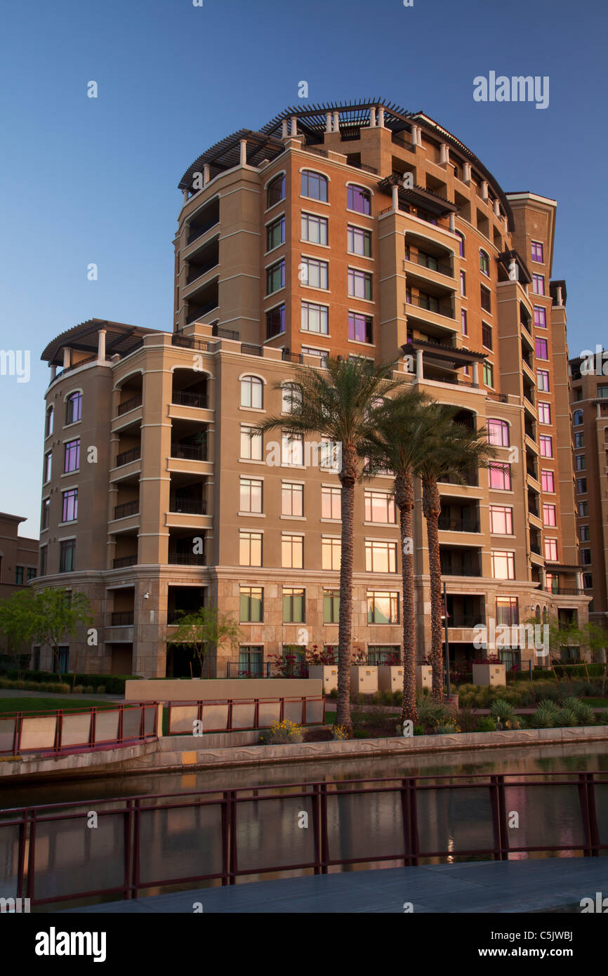 Scottsdale Waterfront, Scottsdale, Arizona. Stock Photo