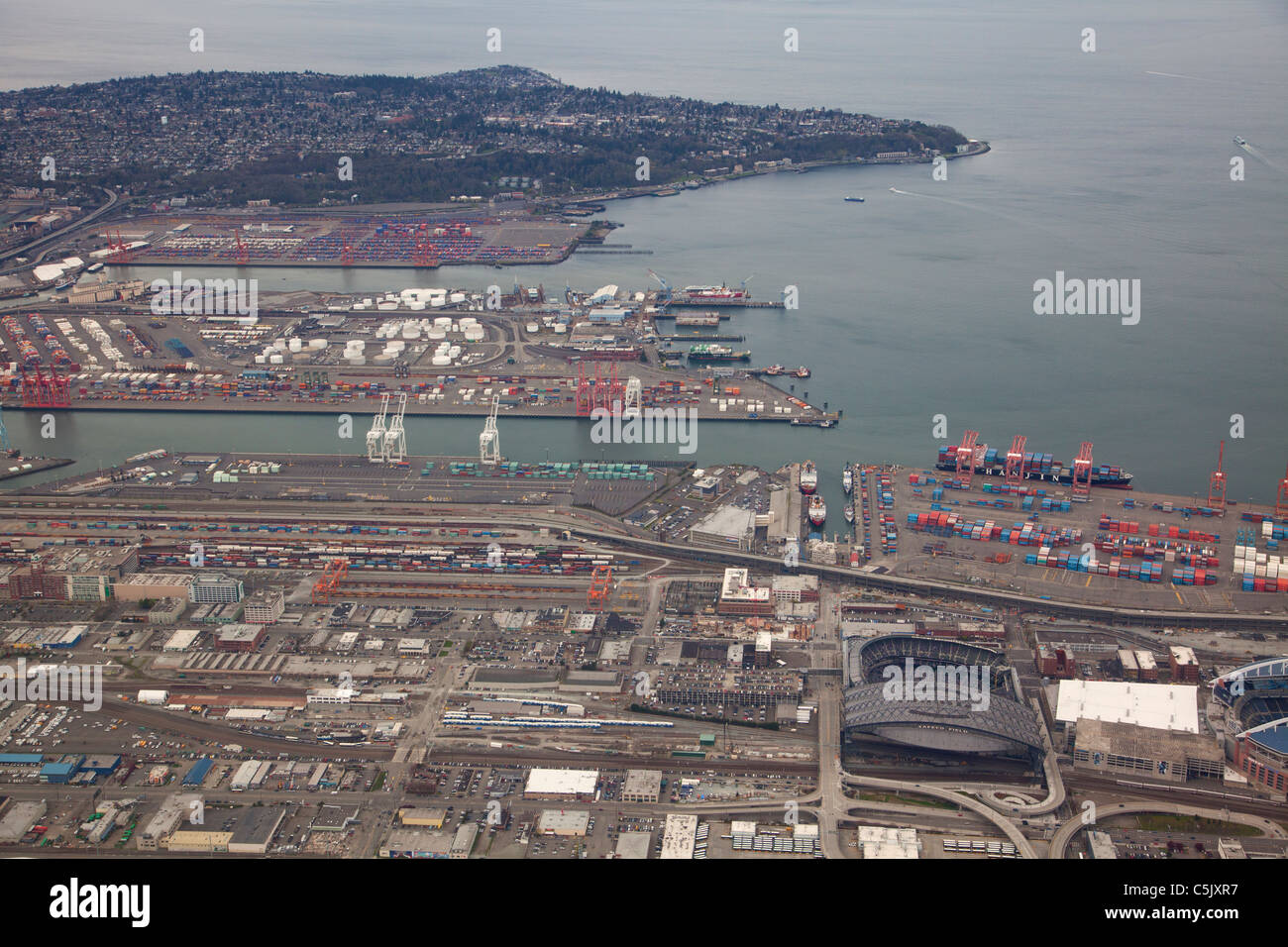 Aerial of Seattle, Washington. Stock Photo
