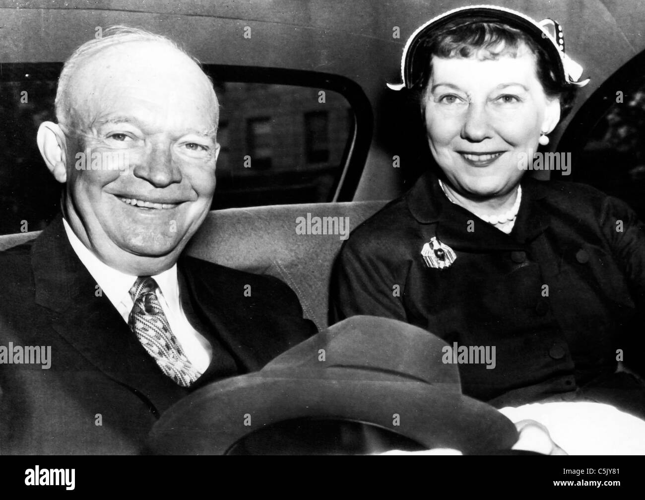 Dwight D. Eisenhower and his wife,1956 Stock Photo
