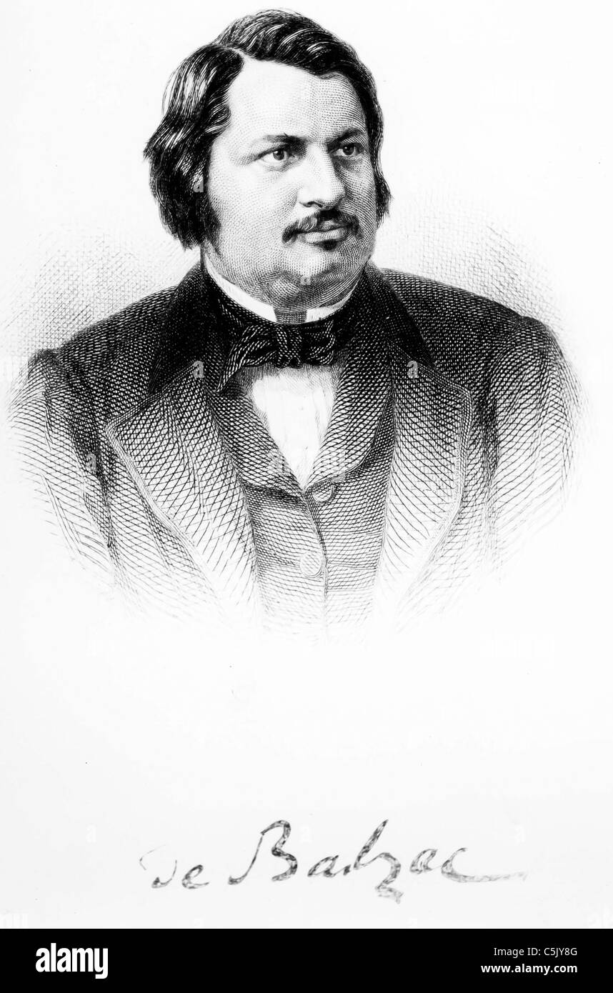 Honoré de Balzac, 1842 Stock Photo