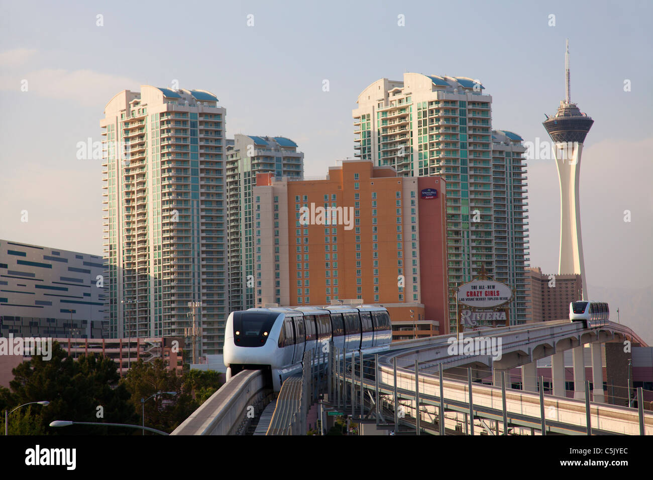 The monorail, Las Vegas, Nevada. Stock Photo