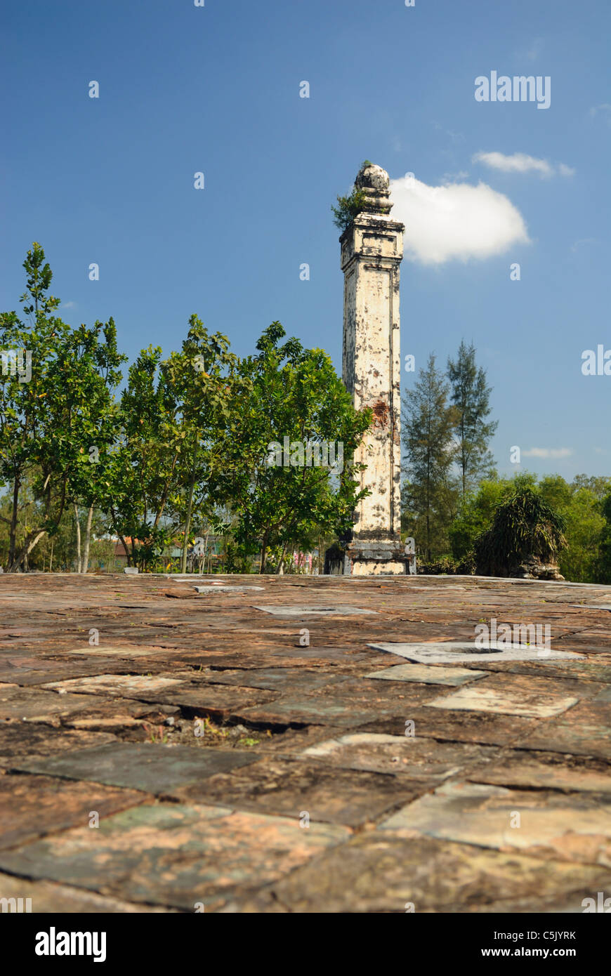Asia, Vietnam, Hue. Stele at the royal tomb of Thieu Tri. Designated a