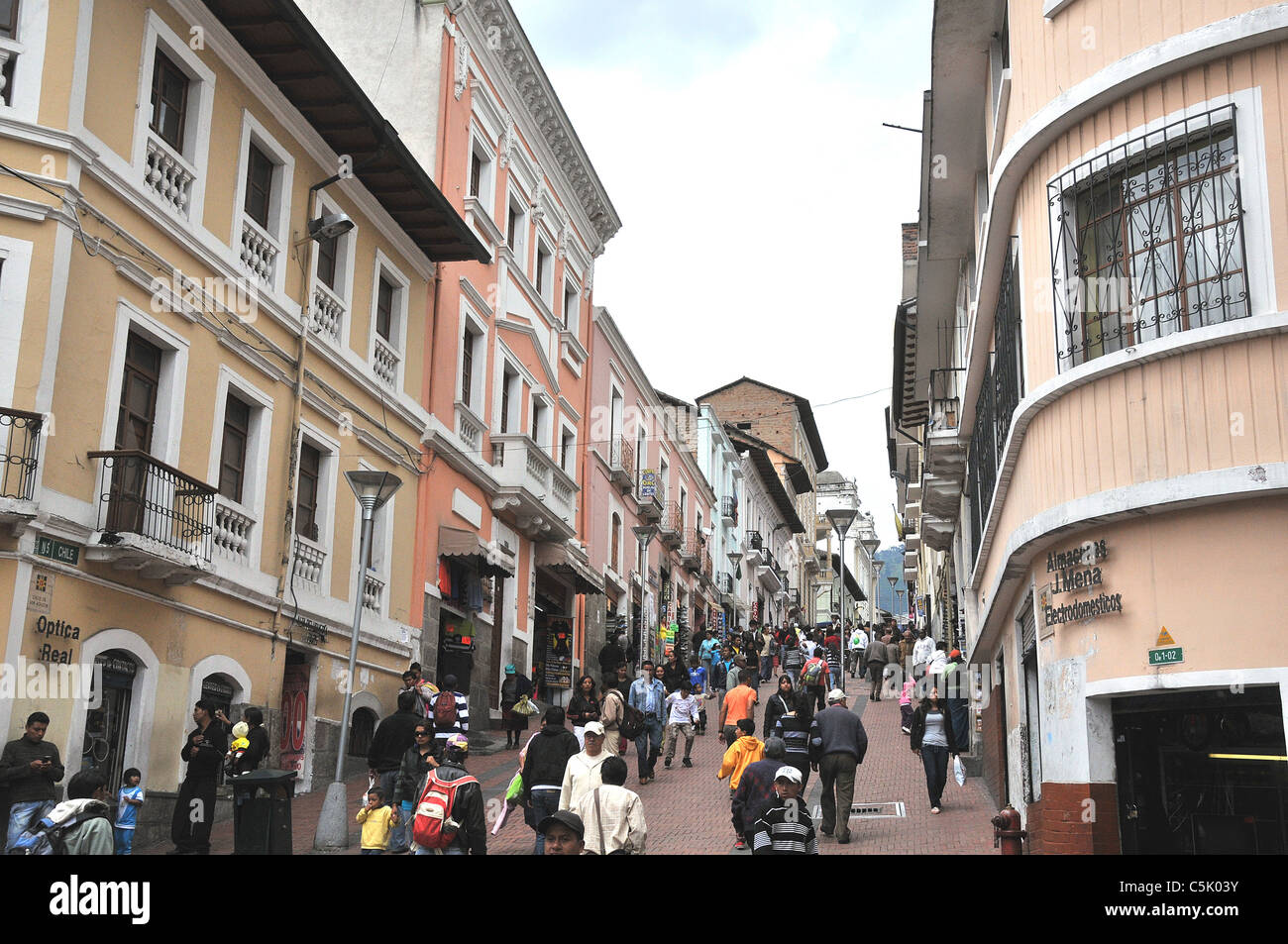 street scene Quito Ecuador Stock Photo
