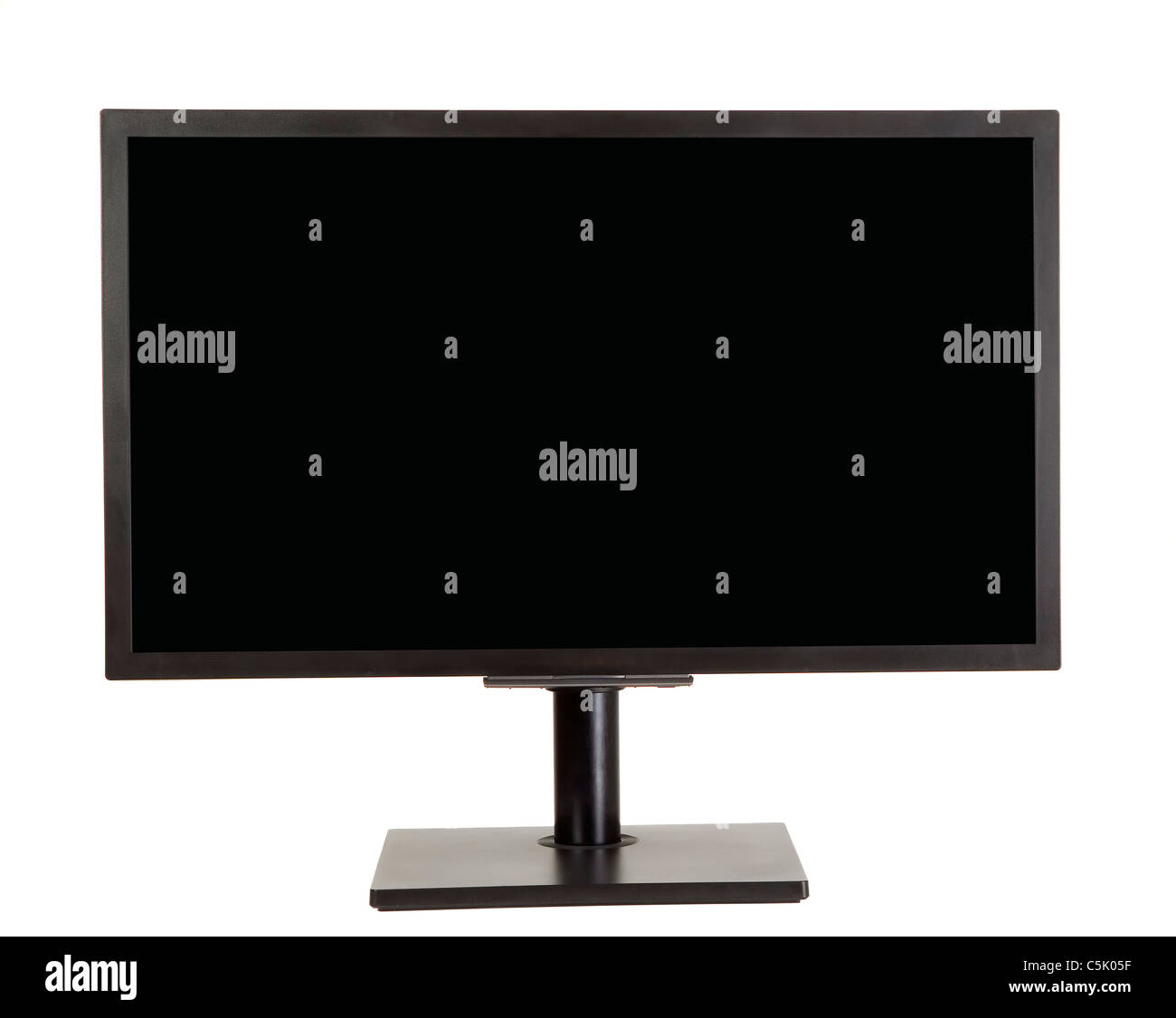 LCD display with blank, black space on clean background Stock Photo
