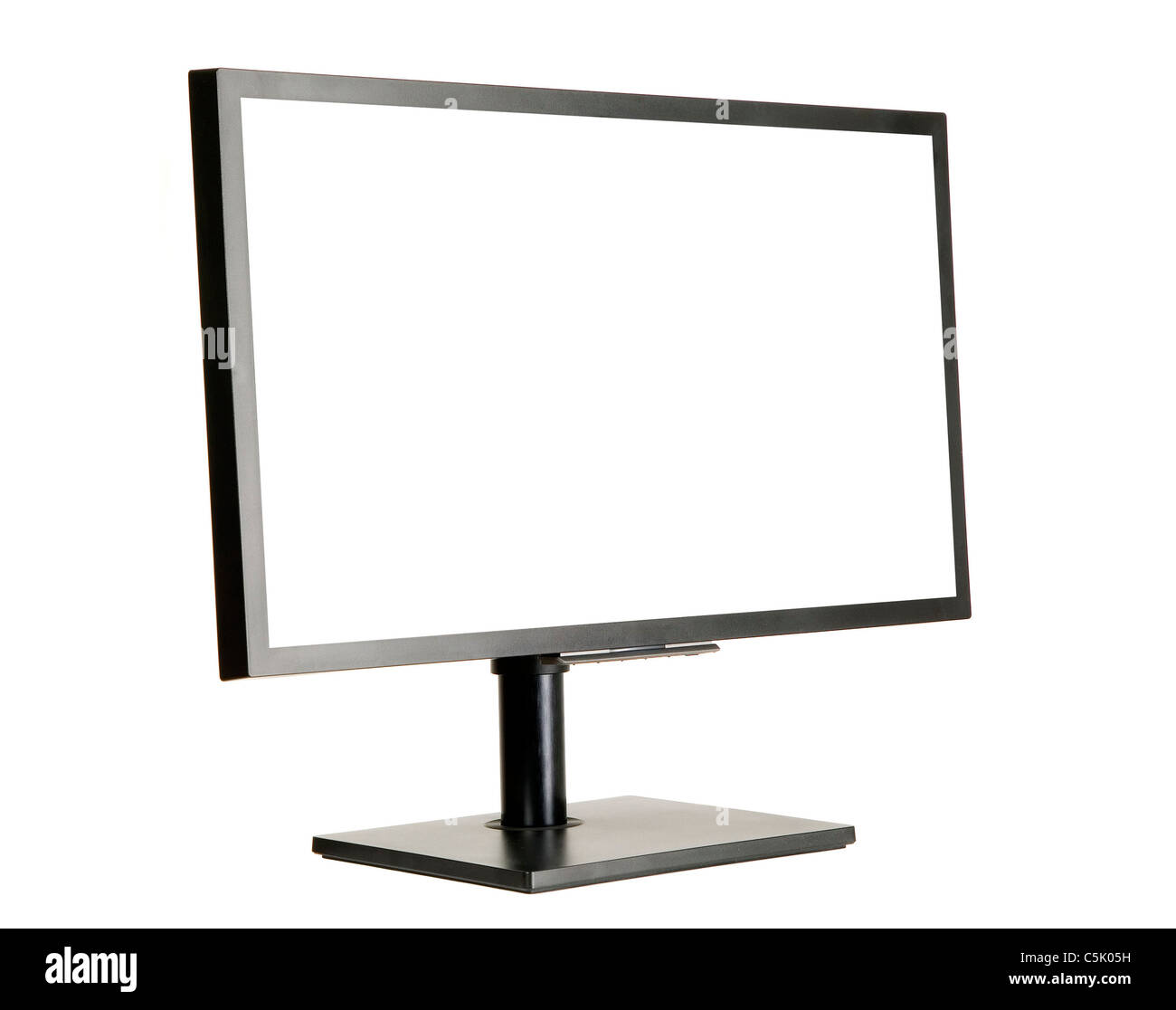 LCD display with blank, white space on clean background Stock Photo