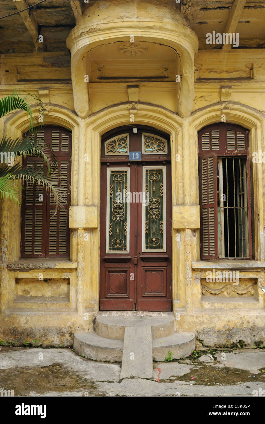 Asia, Vietnam, Hanoi. Colonial style home. Stock Photo