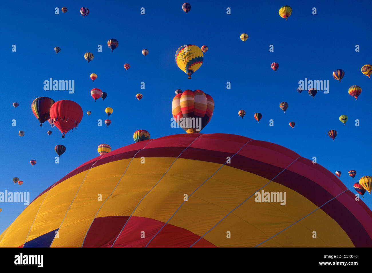 Hot air balloons, Albuquerque Balloon Festival, Albuquerque, New Mexico, USA Stock Photo