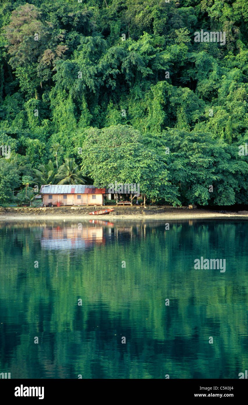Waterside hut in Koror, Palau, Micronesia Stock Photo Alamy
