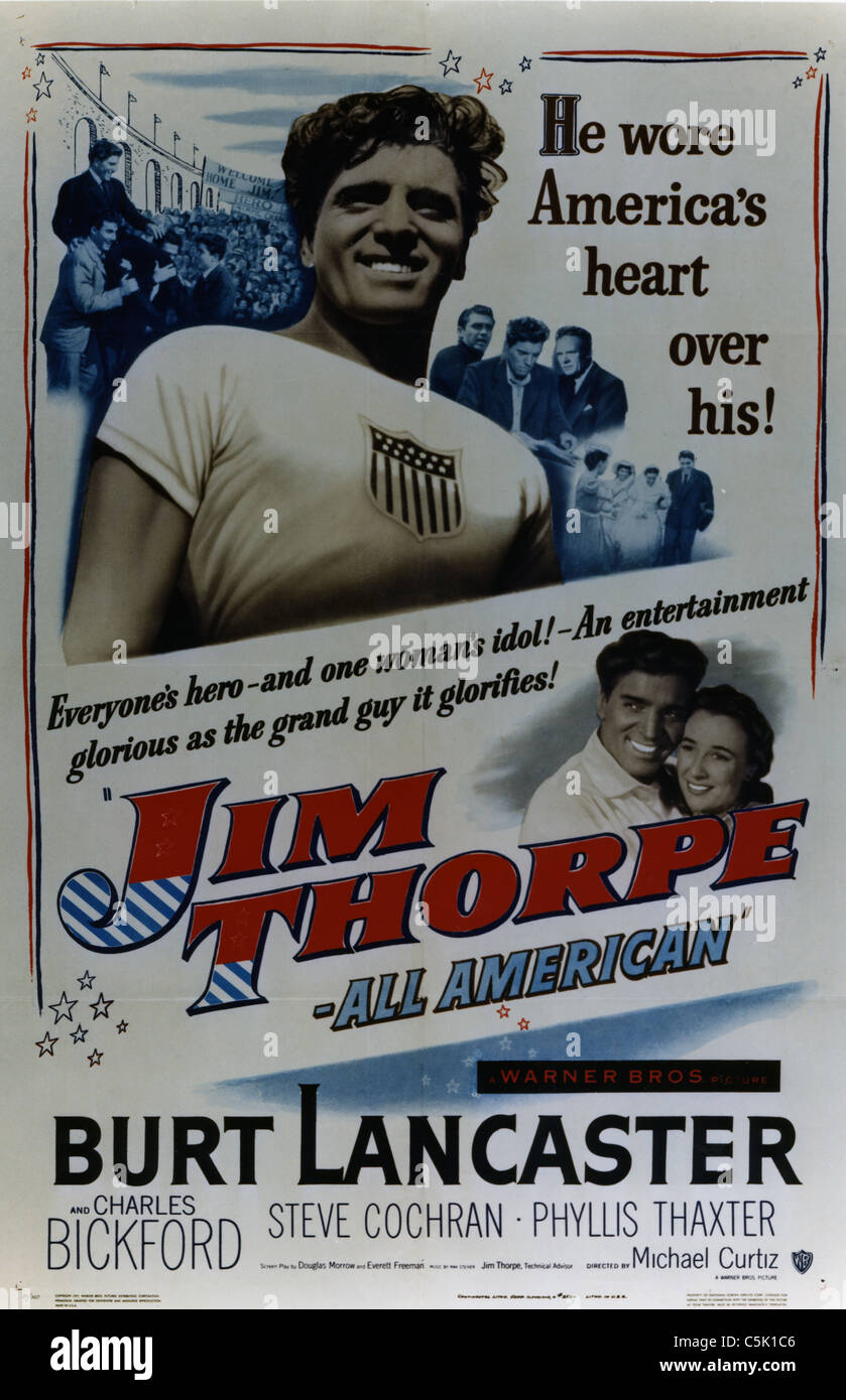 JIM THORPE ALL AMERICAN 1951 BURT LANCASTER MICHAEL CURTIZ DIR