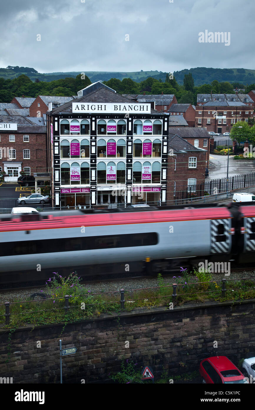 Railway and Buxton Road, Macclesfield Stock Photo Alamy