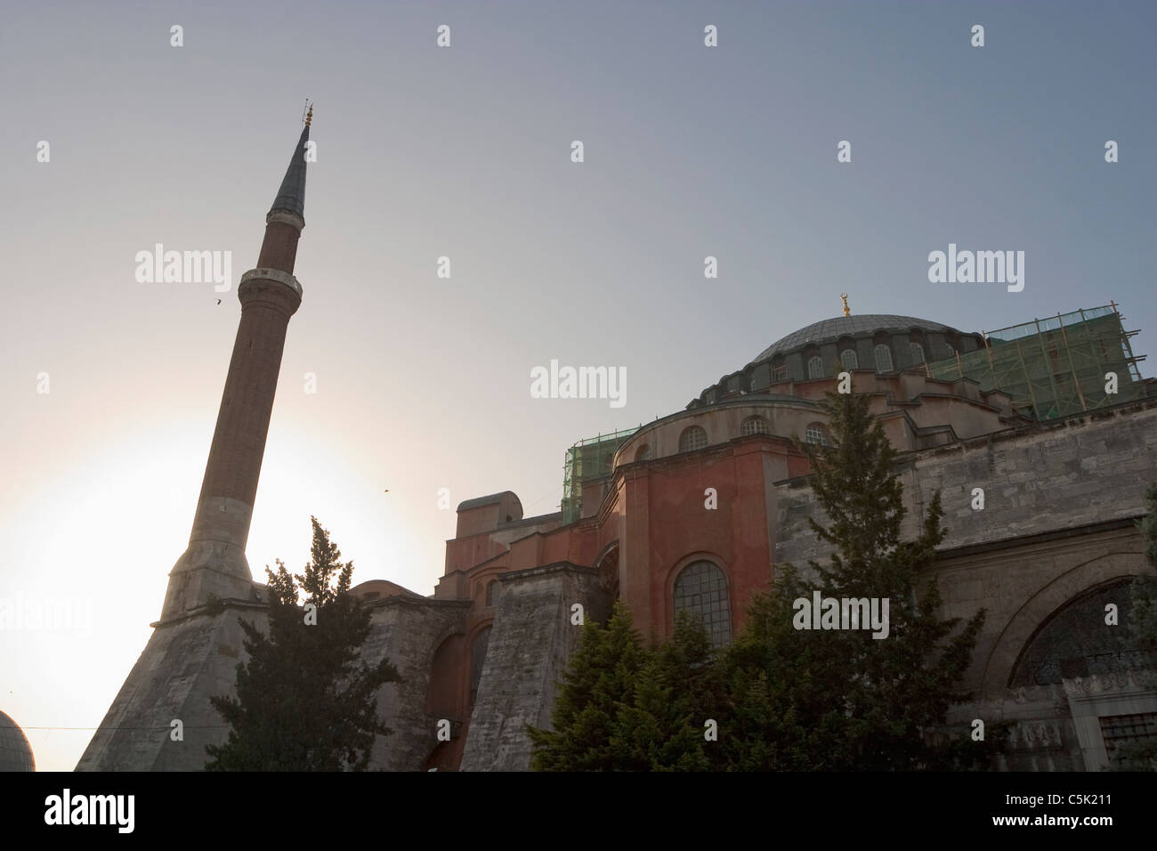 Hagia Sophia (inaugurated by the Byzantine Emperor Justinian in AD 537), Istanbul, Turkey Stock Photo