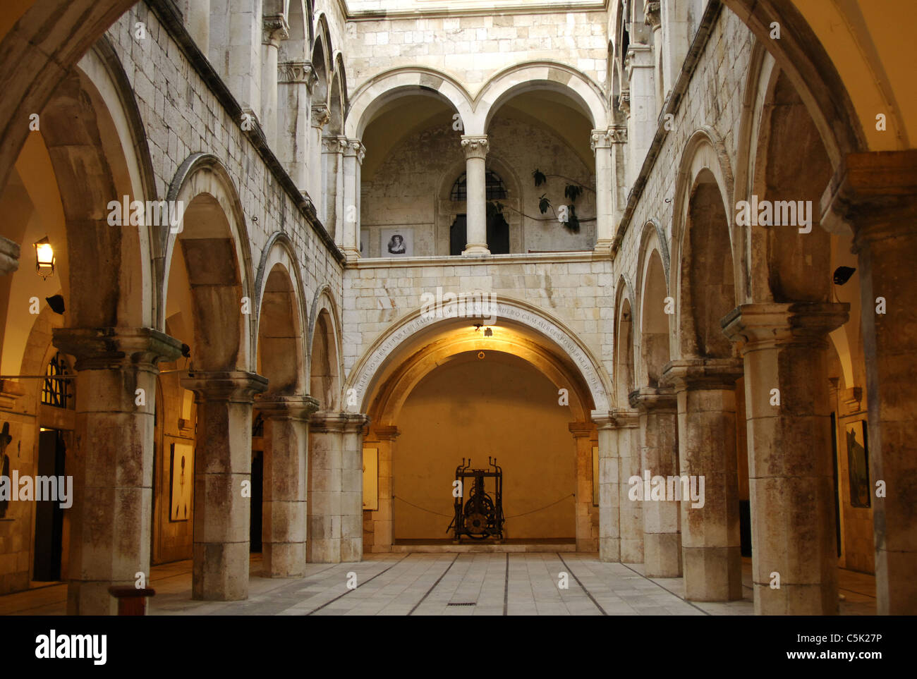 Croatia. Dubrovnik. Interior of the Cathedral of the Assumption of the Virgin Mary. Stock Photo