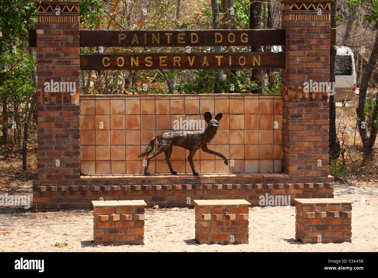 The Painted Dog Conservation centre in Dete, Zimbabwe Stock Photo Alamy