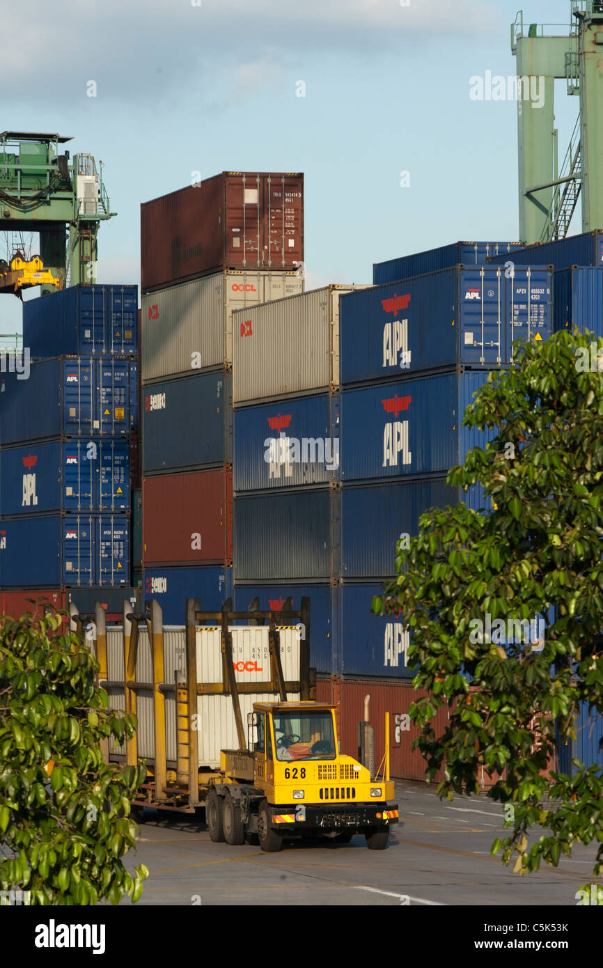 A view of the Brani Terminal in the port of Singapore Stock Photo Alamy