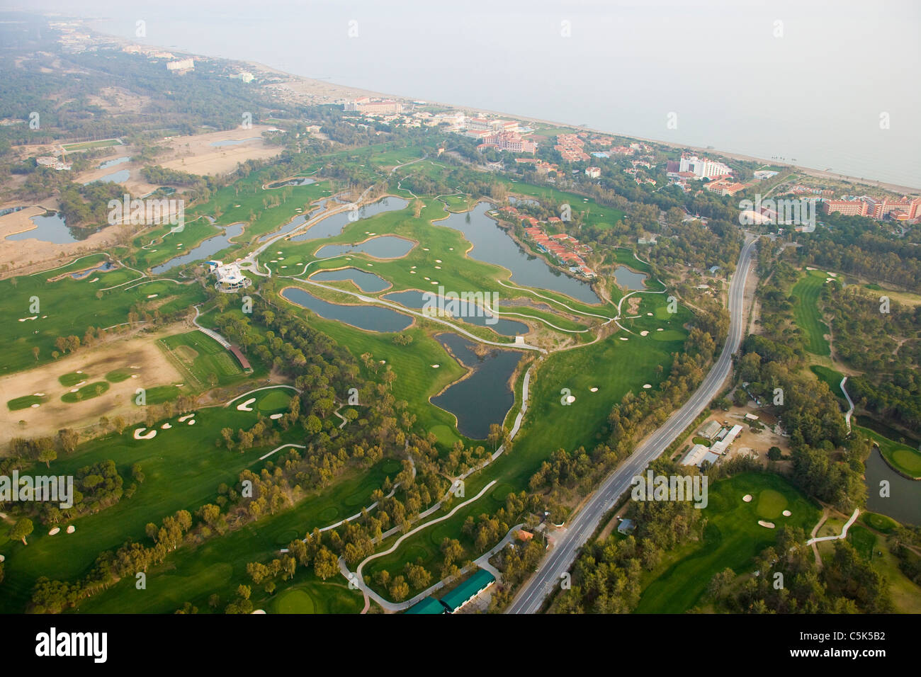 Golf course aerial Belek Antalya Turkey Stock Photo Alamy