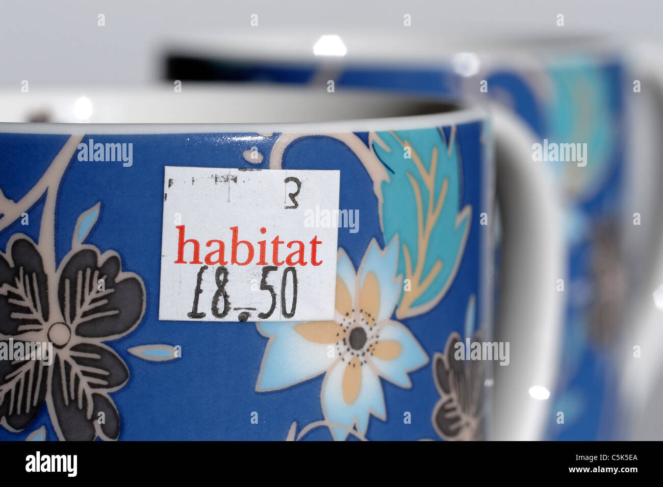 Habitat price sticker Stock Photo