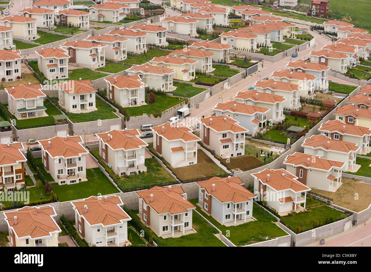 Aerial view of a housing development, Buyukcekmece, Istanbul, Turkey
