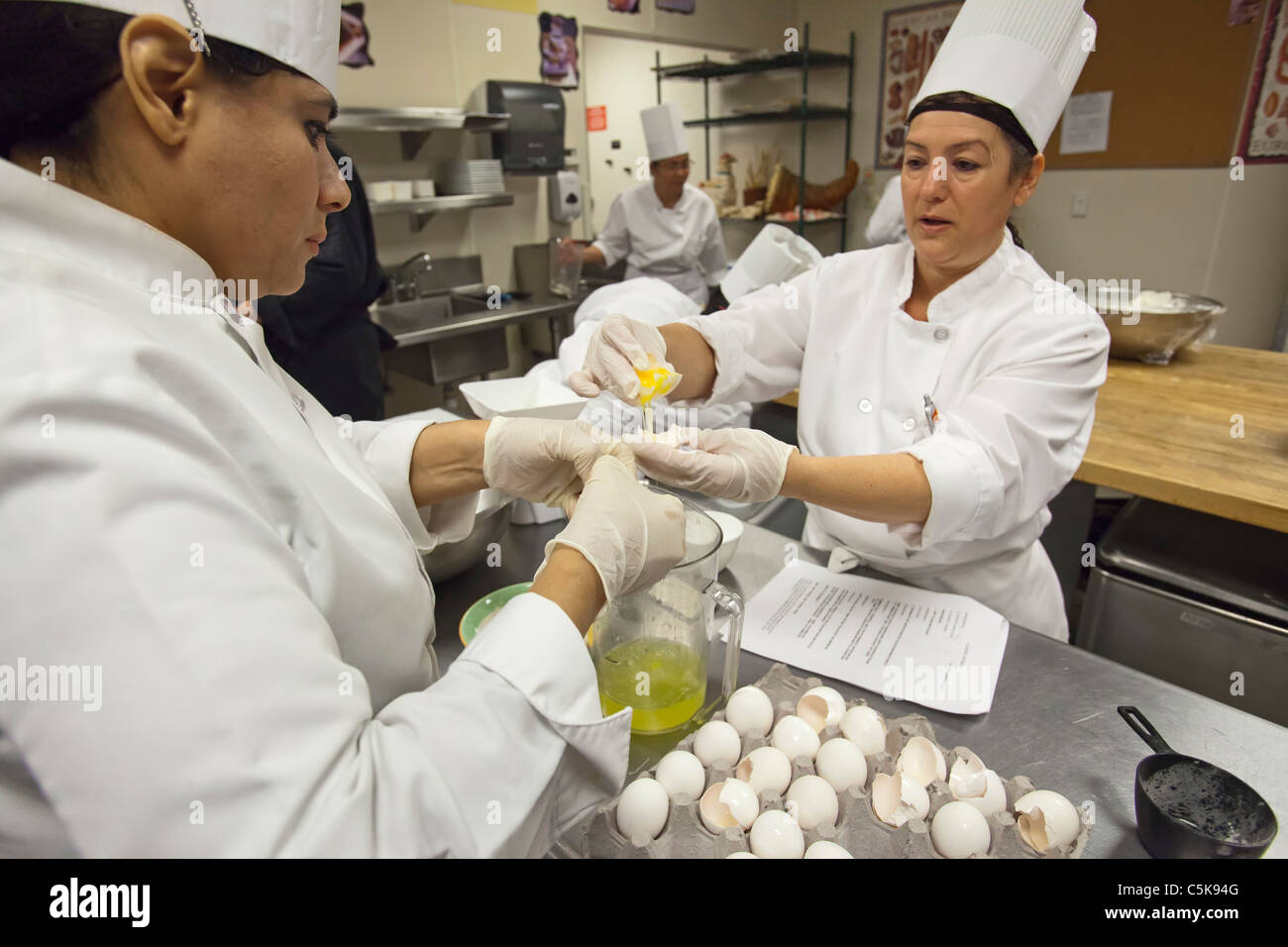 Workers Train for Jobs in Las Vegas Hotels Stock Photo Alamy