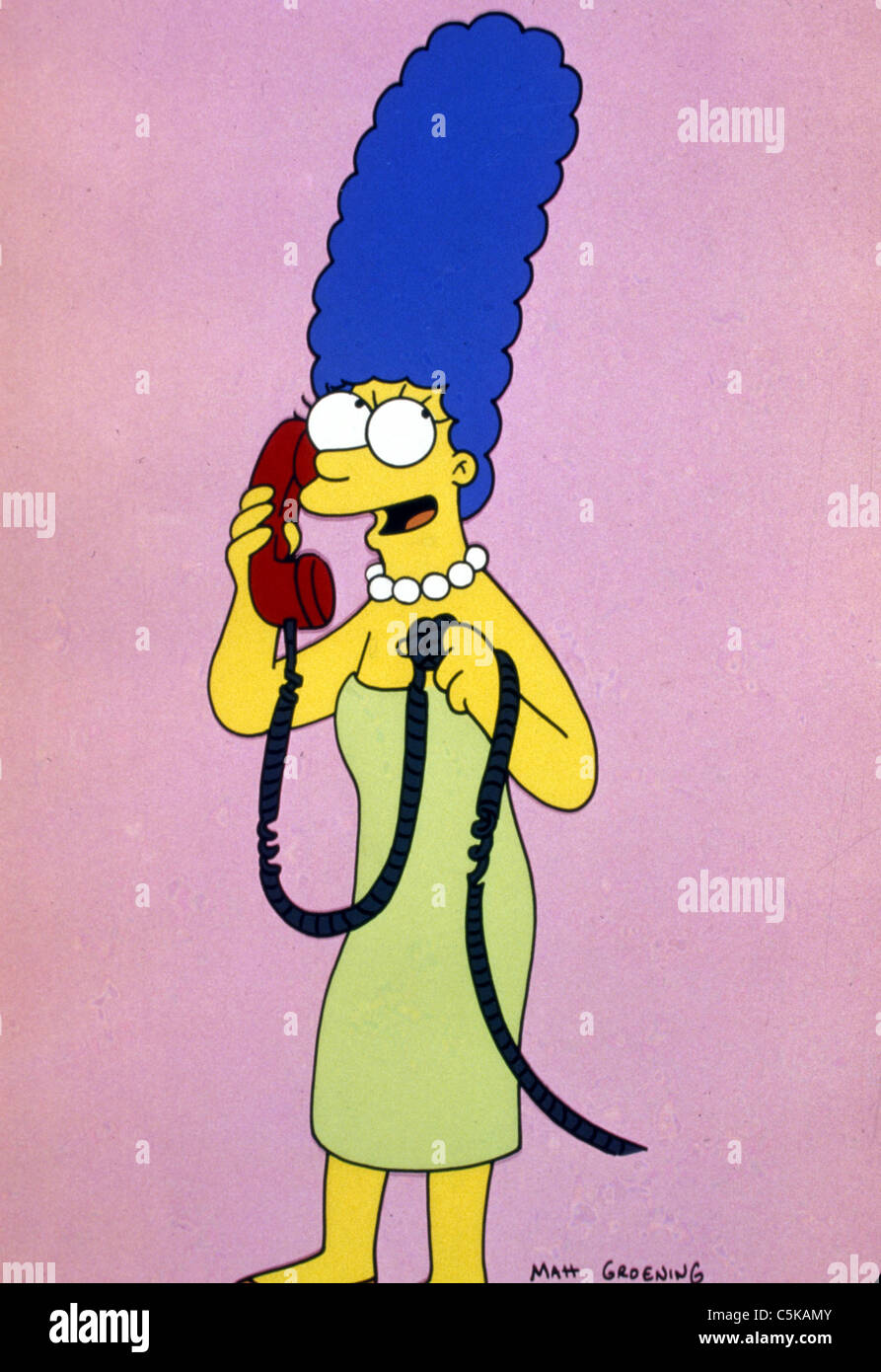 The Simpsons TV Series 1989 - ???? Created by Matt Groening Animation Marge Simpson Stock Photo