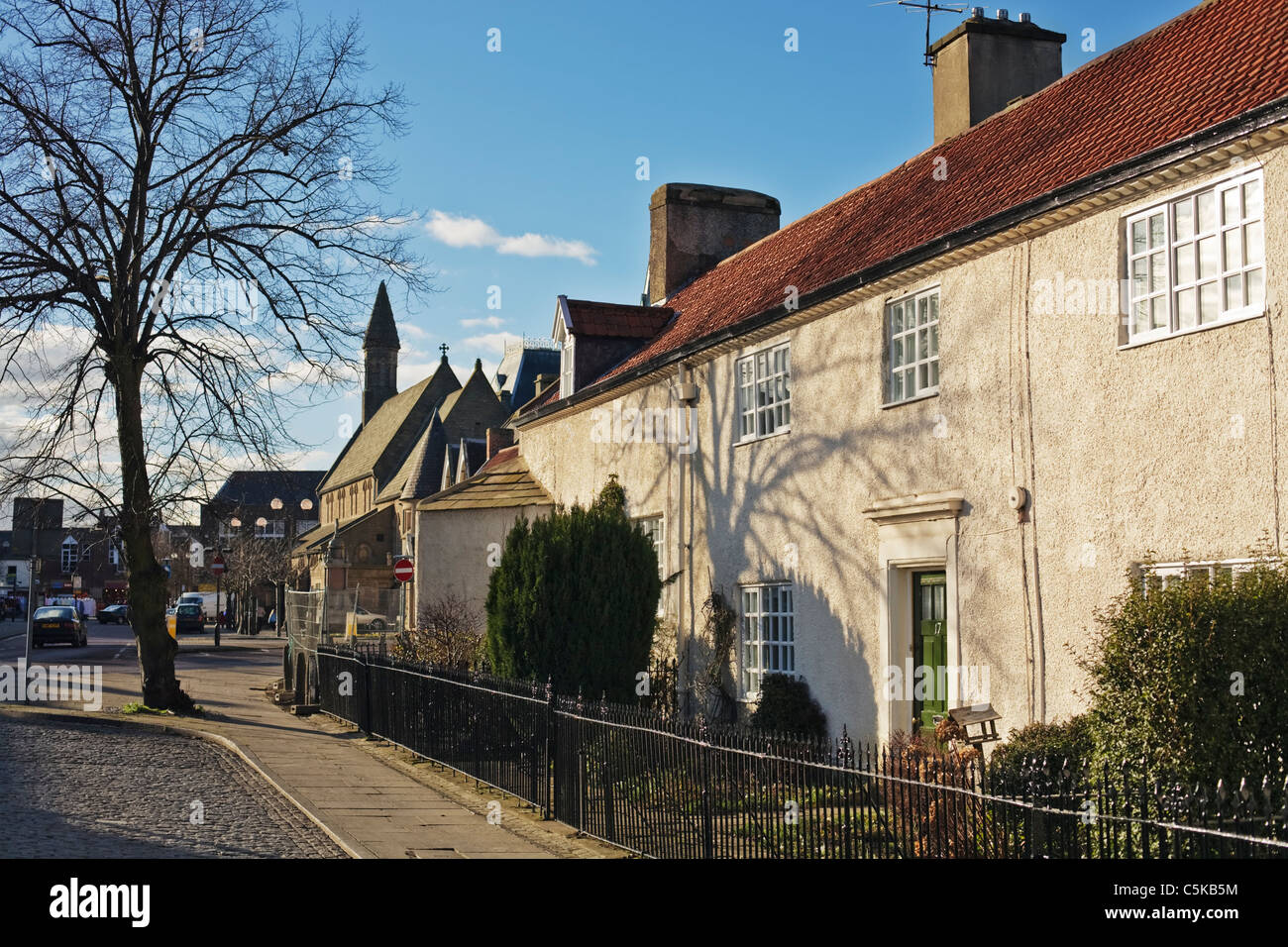 Street leading to Auckland Castle, the official residence of the