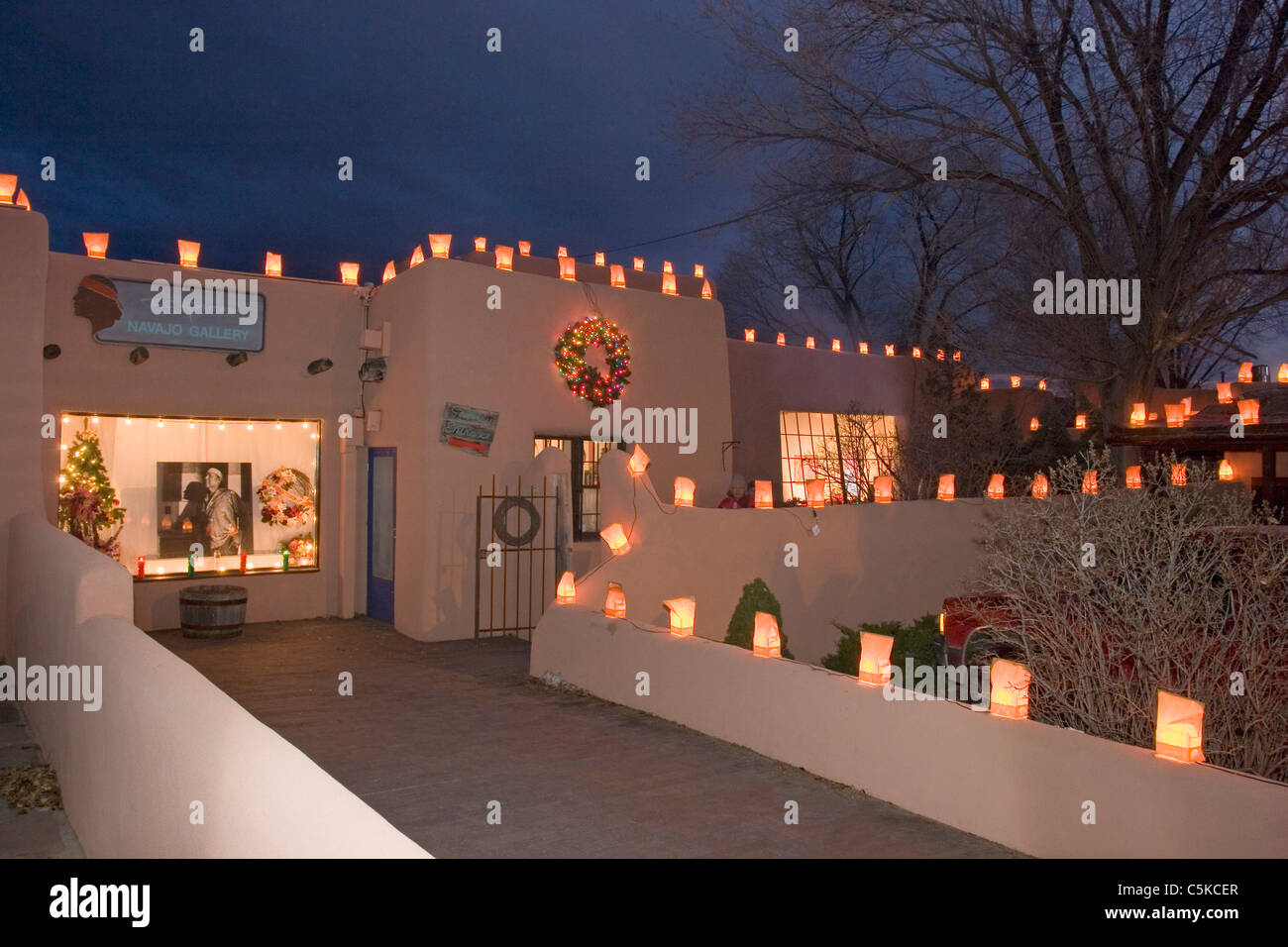 RC Gorman Navajo Gallery at Christmas 2005 Stock Photo