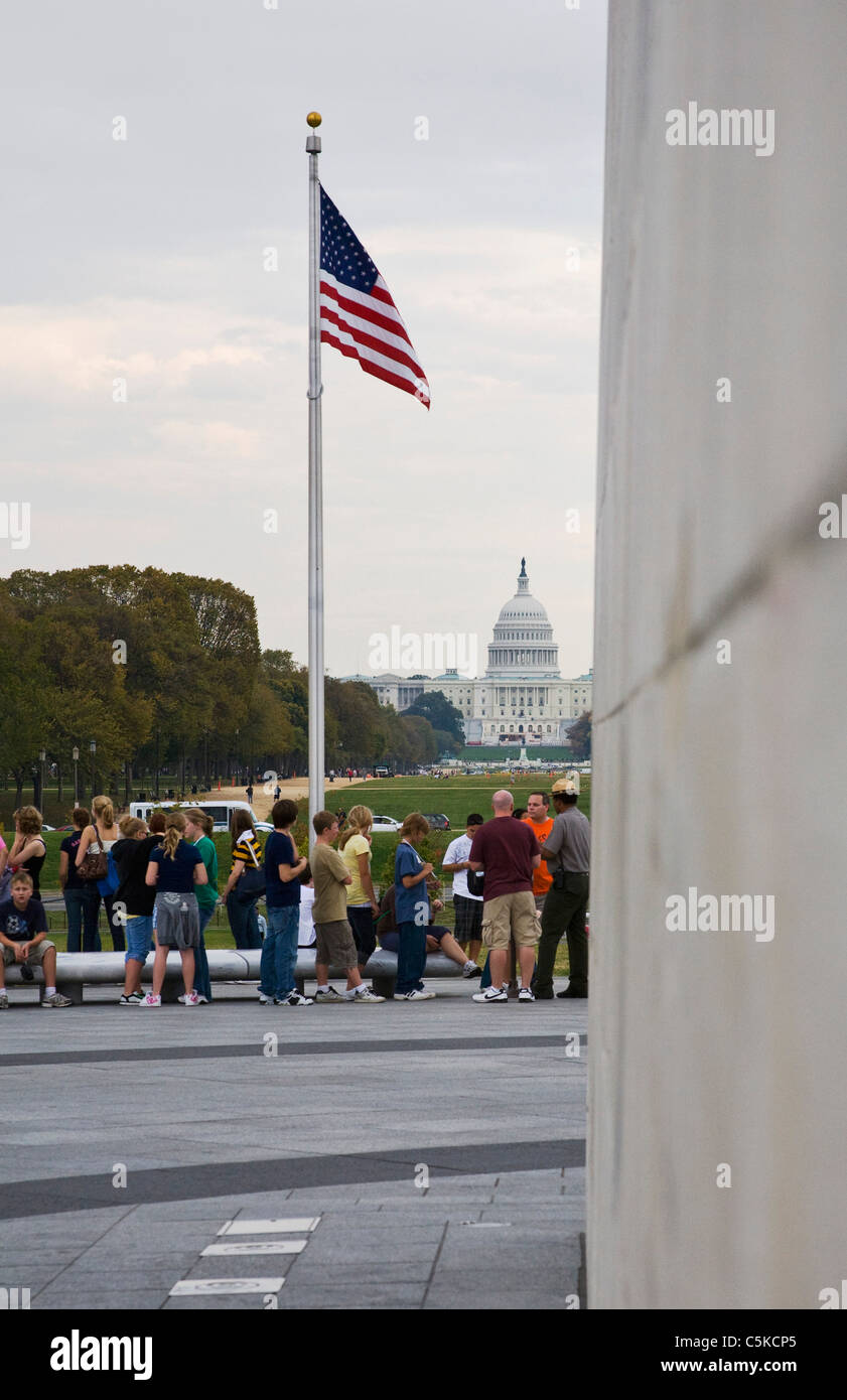 The United States Capitol Building as seen from the Washington Monument. Stock Photo