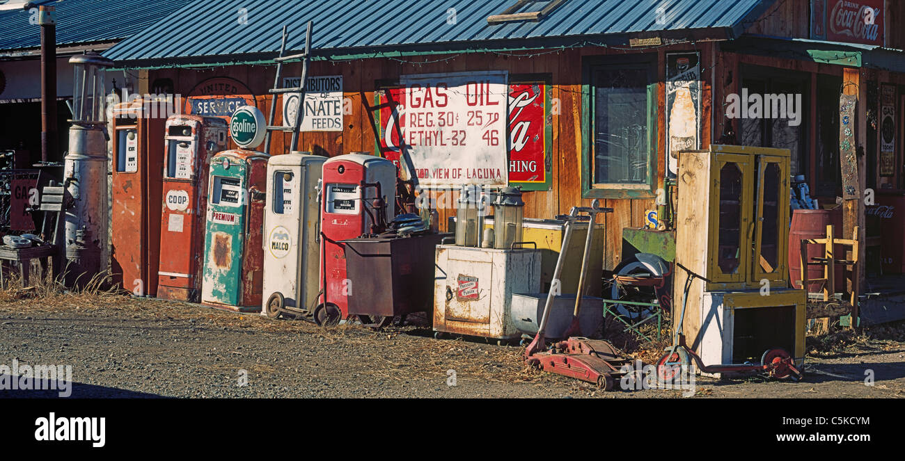 Old Gas Pumps, Embudo, NM, Stock Photo