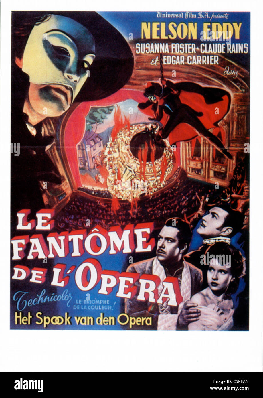 Phantom of the Opera  Year: 1943 - USA Director: Arthur Lubin Movie poster (Fr) Stock Photo