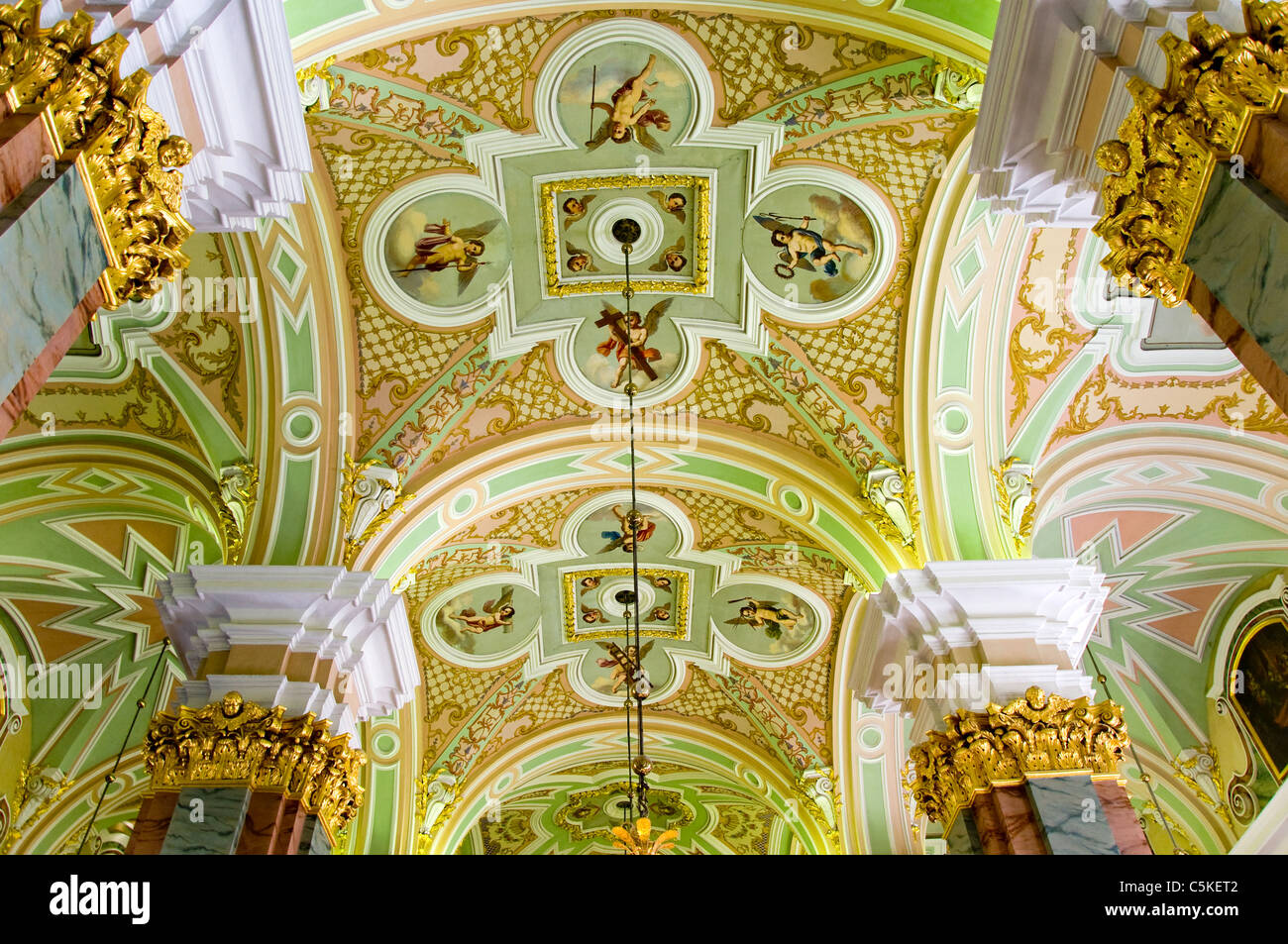Interior of the St Peter and St Paul Cathedral, St. Petersburg, Russia Stock Photo