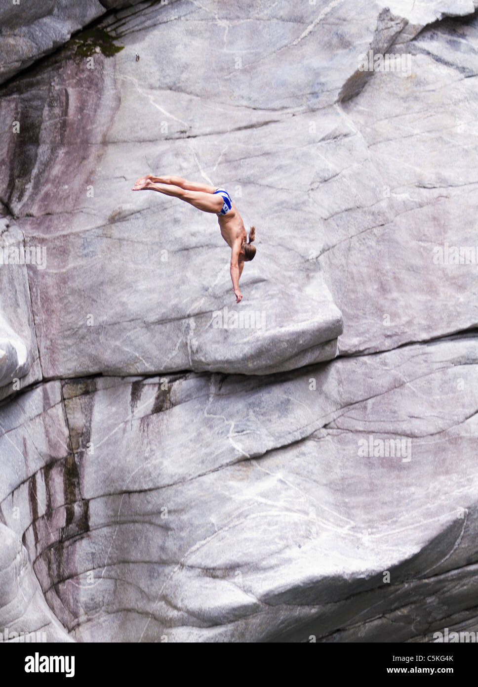 Cliff diving athletes compete in the WHDF European Championship 2011