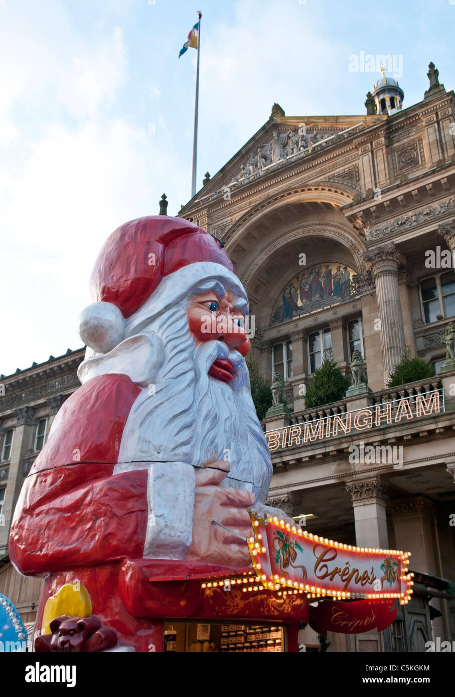 Father Christmas in Birmingham Stock Photo