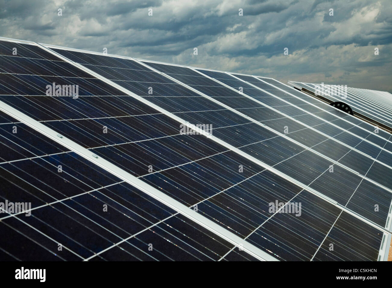 Solar panels providing energy for college campus Stock Photo - Alamy