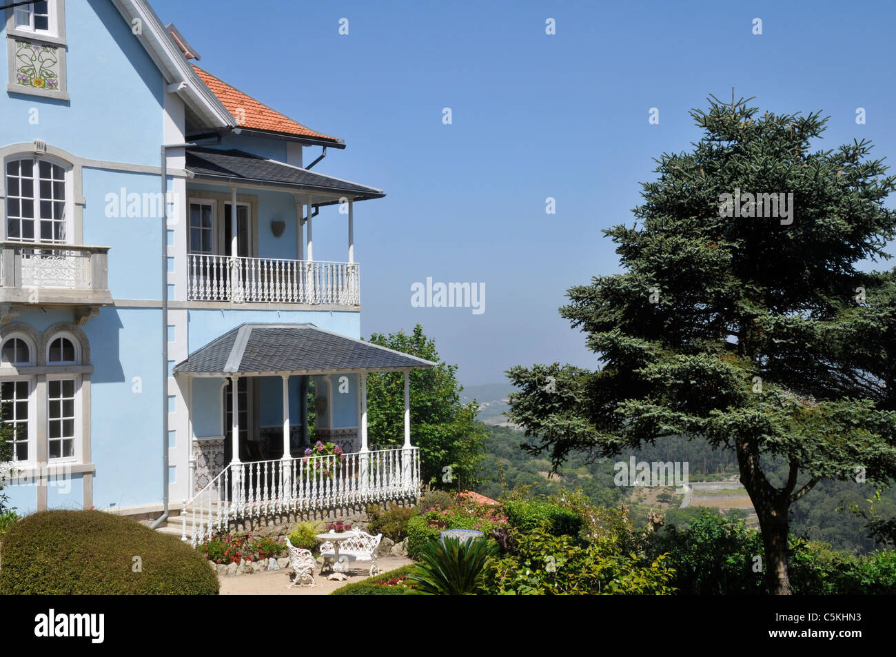 Beautiful Blue House (bed And Breakfast) In Sintra, Portugal Stock ...