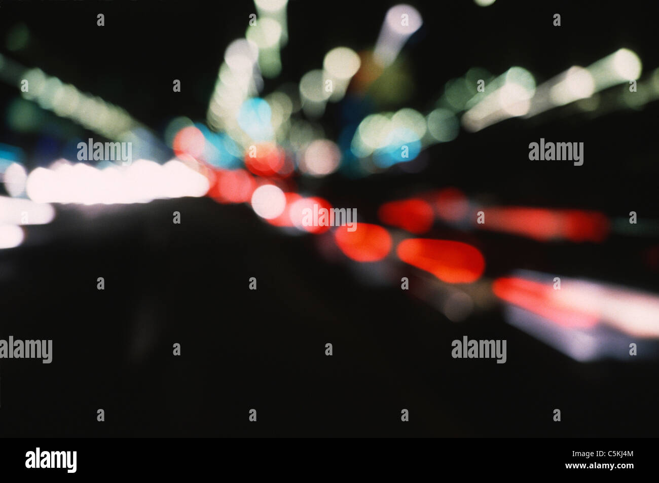 west side highway lights at night, NYC Stock Photo