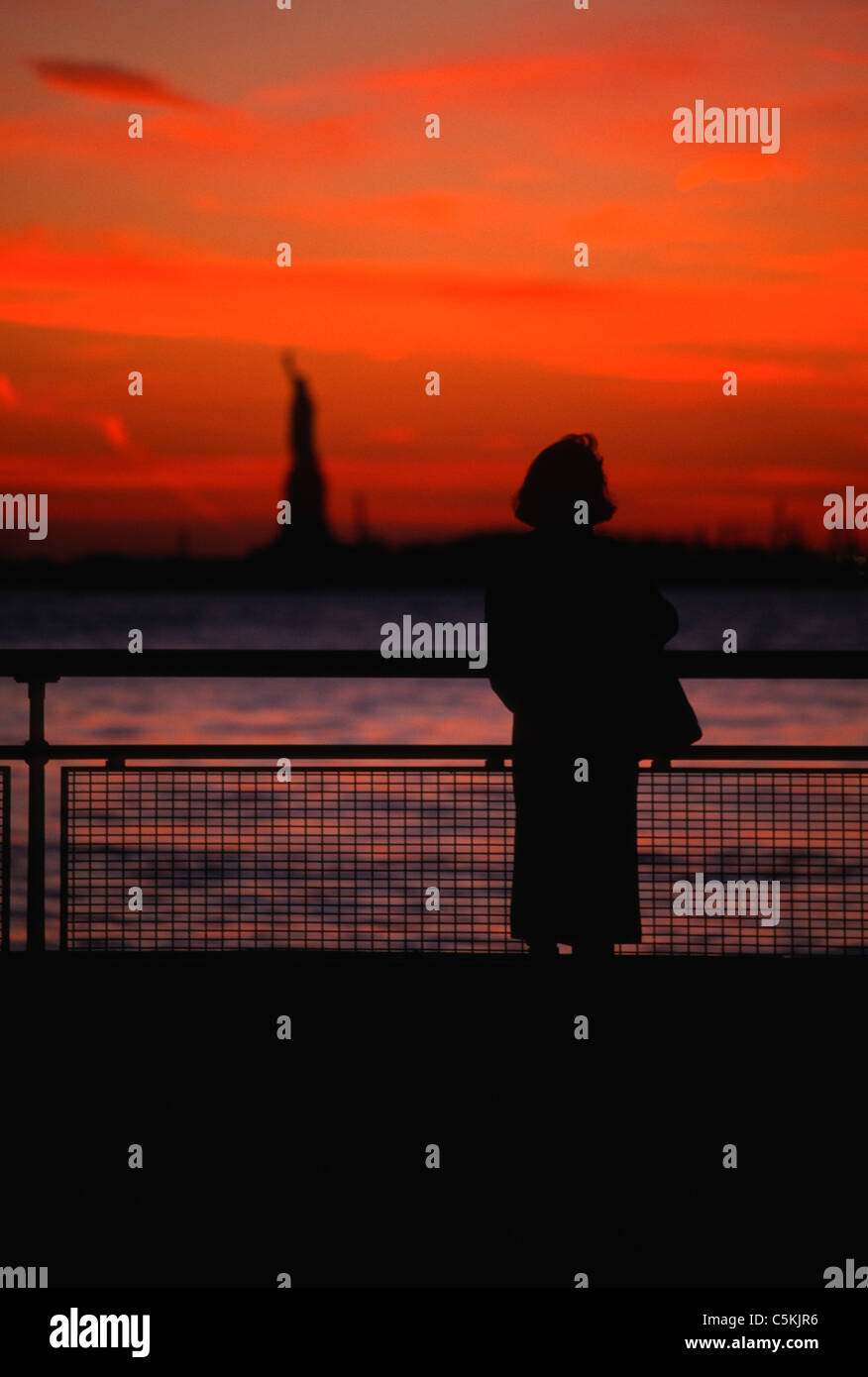 Statue of liberty, Battery Park, NYC Stock Photo