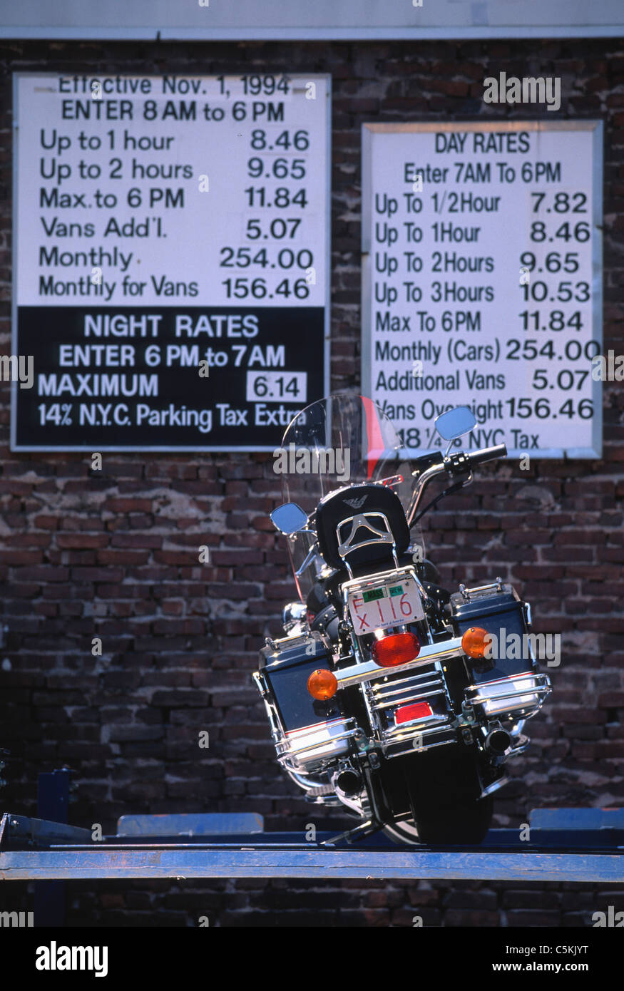 Harley parking, Chelsea, NYC Stock Photo Alamy