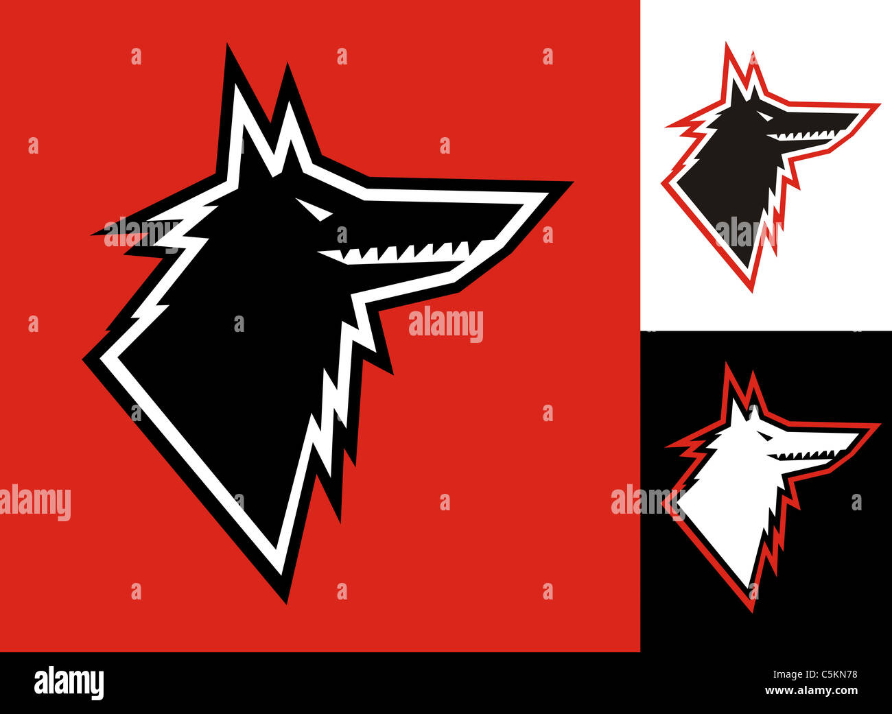 Wolf head symbol illustration Stock Photo Alamy