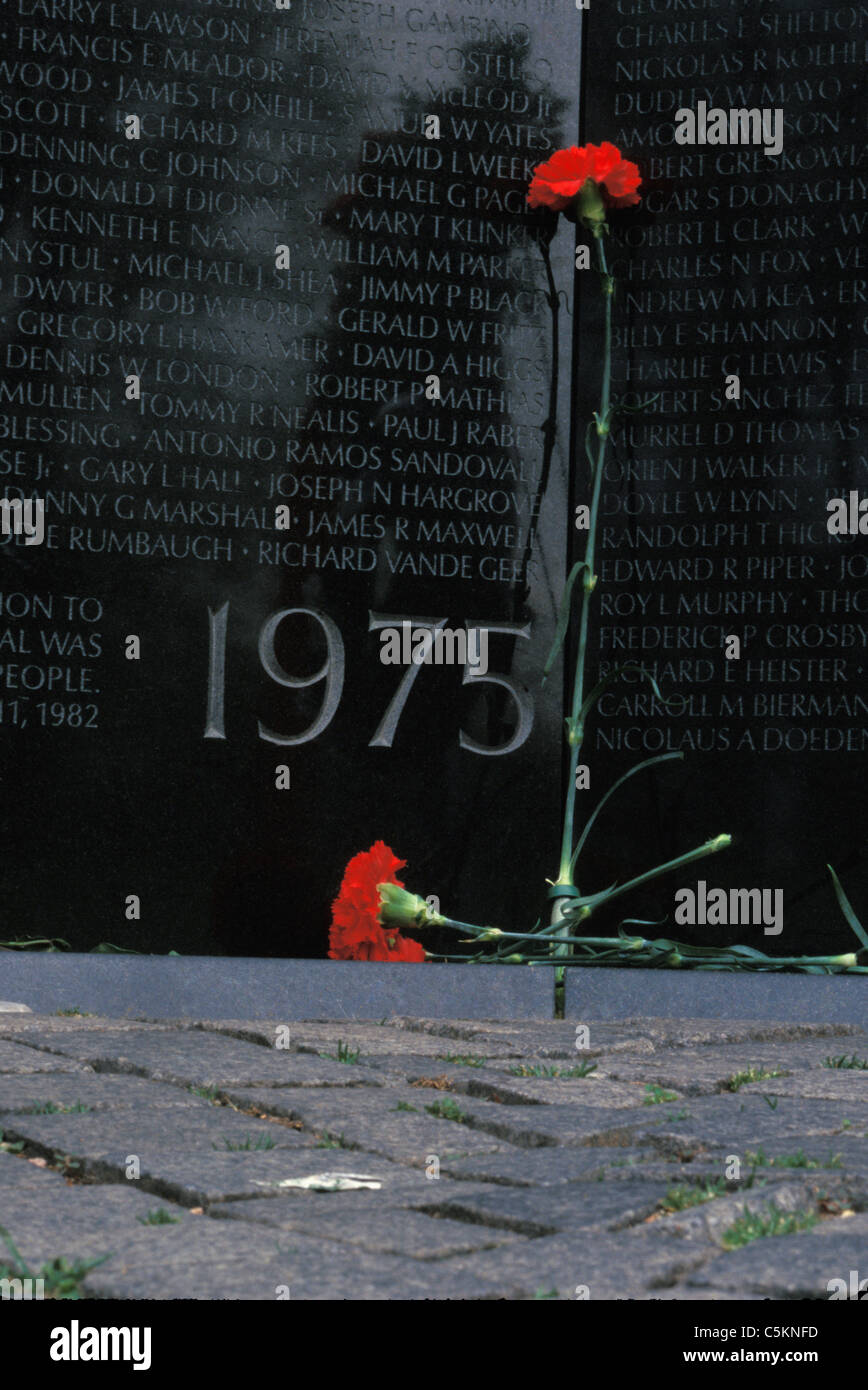 Vietnam war memorial, Washington DC Stock Photo