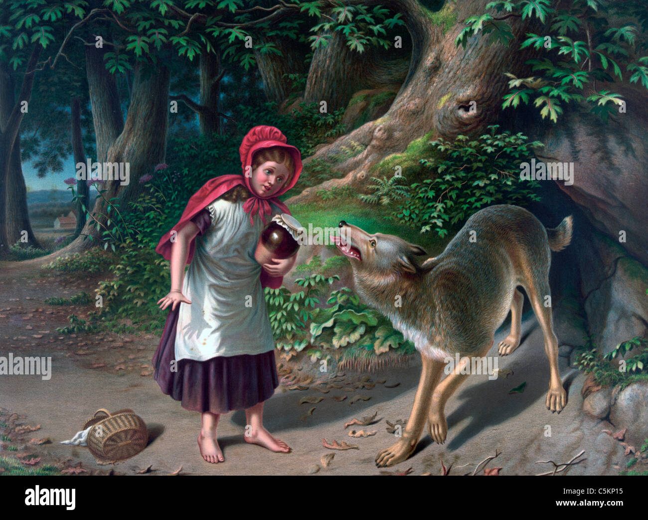 Wolf And Little Red Riding Hood High Resolution Stock Photography and ...