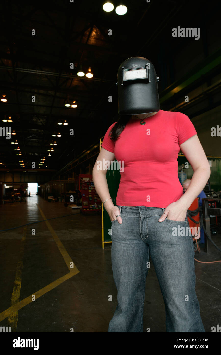 Wearing red top and blue jeans hi-res stock photography and images - Alamy