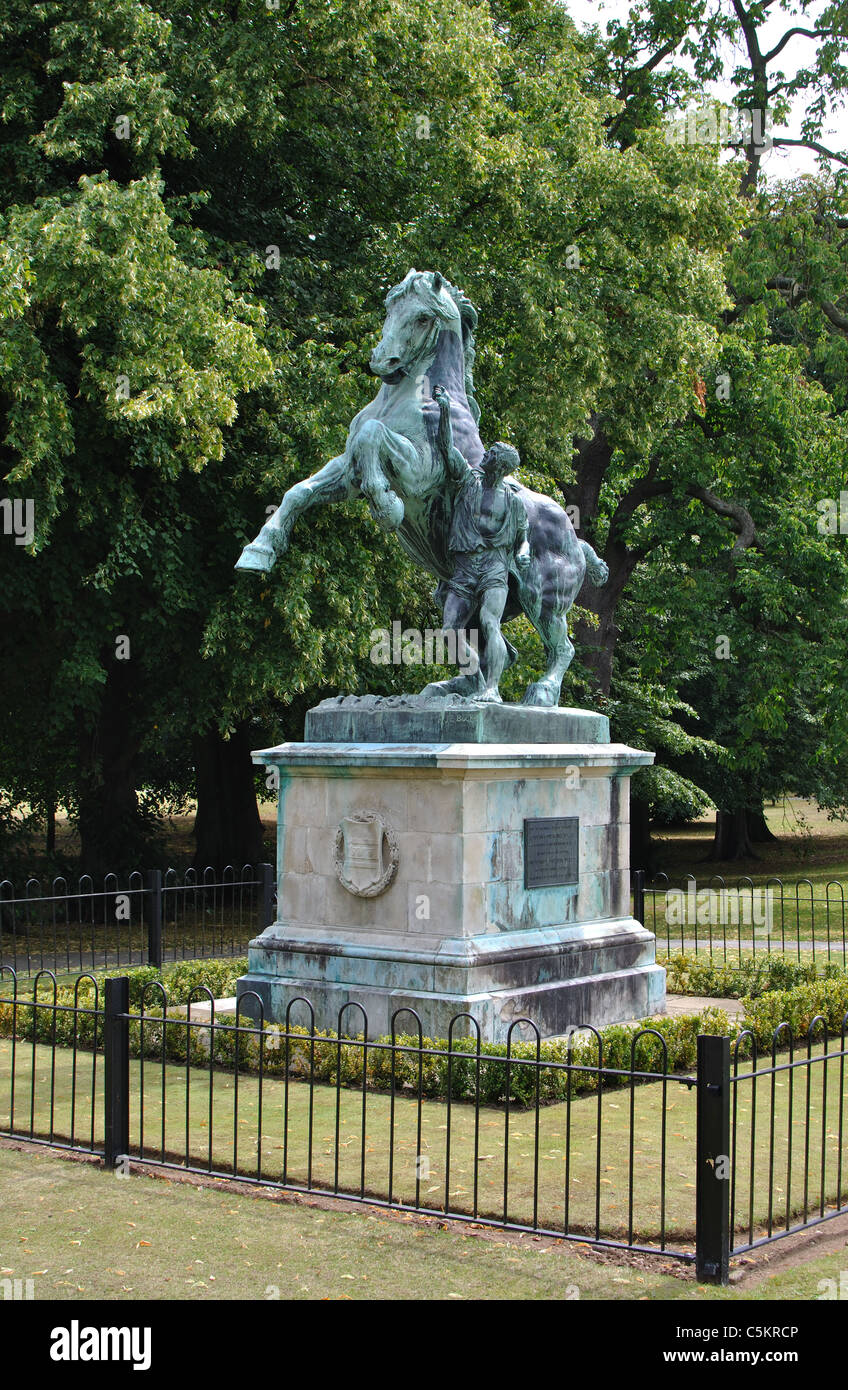 Sir Alfred Bird Memorial sculpture, Malvern Park, Solihull, West Midlands, England, UK Stock Photo