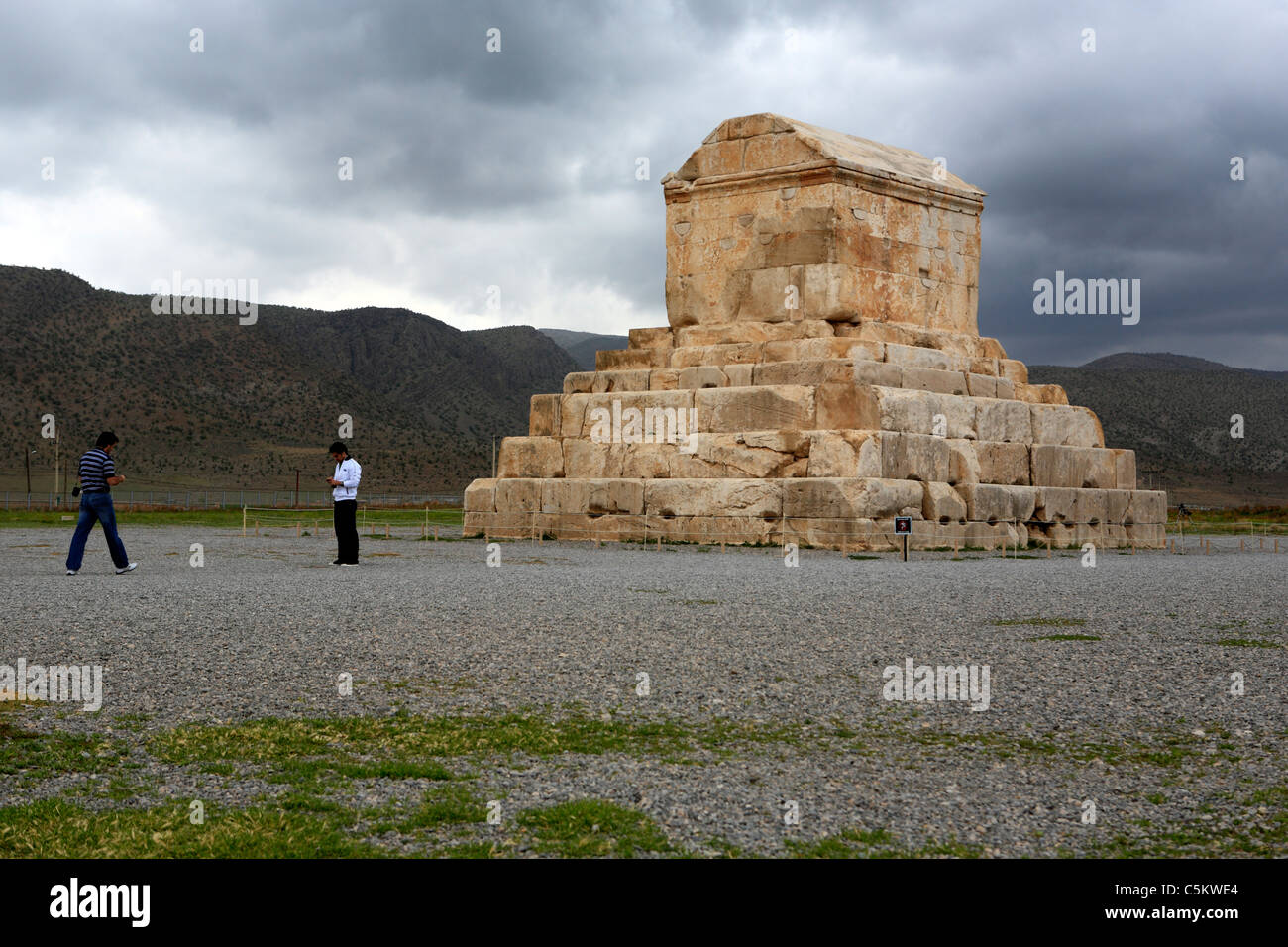 Tomb of Cyrus the Great (6th century BC), UNESCO World Heritage Site, Pasargadae, province Fars, Iran Stock Photo
