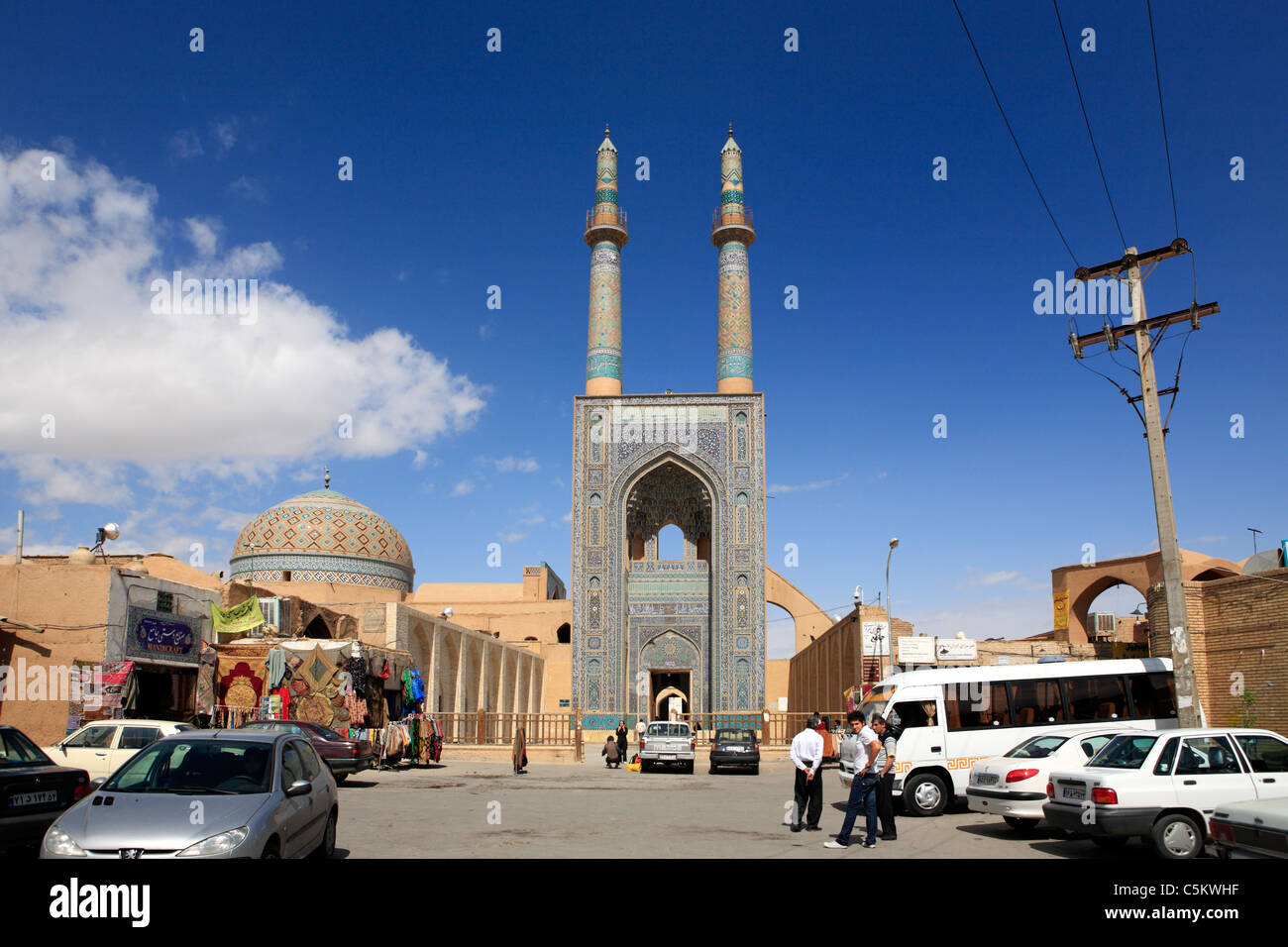 Friday mosque (14 century), Yazd, Iran Stock Photo