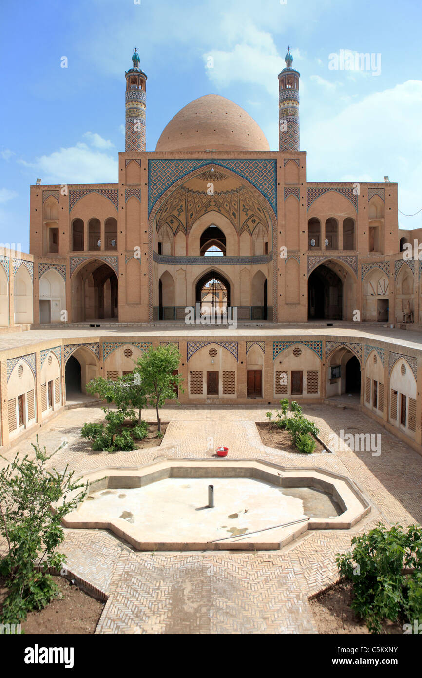 Agha-Bozorg Mosque (1832), Kashan, Province Isfahan, Iran Stock Photo ...