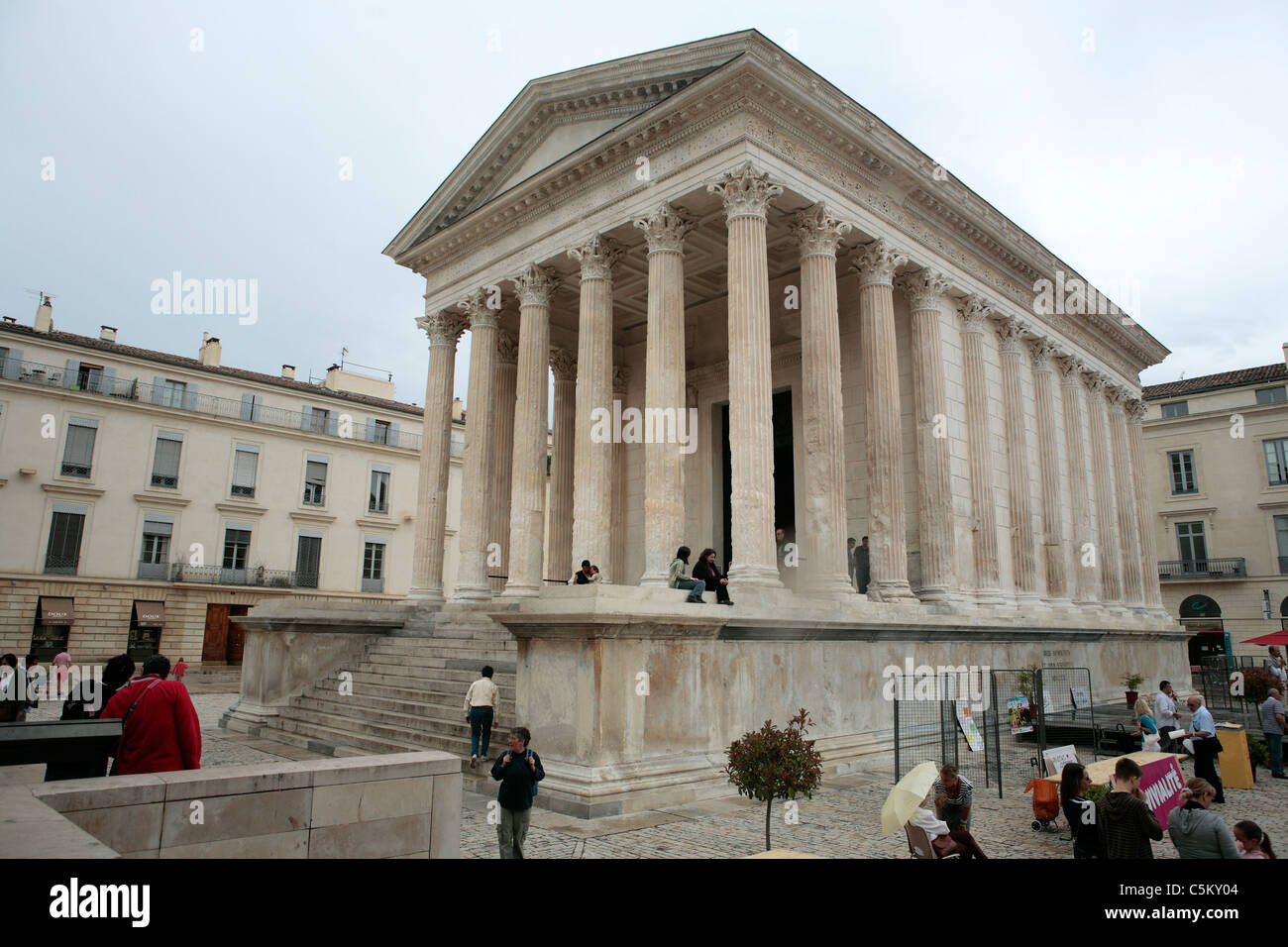 Maison carree, Nimes, Languedoc-Roussillon, France Stock Photo