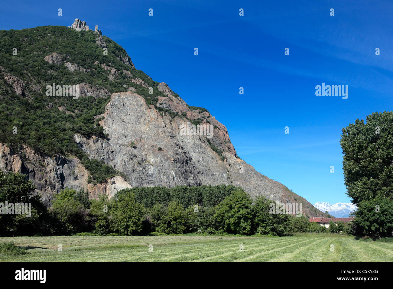Landscape near Sacra di San Michele, Piedmont, Italy Stock Photo