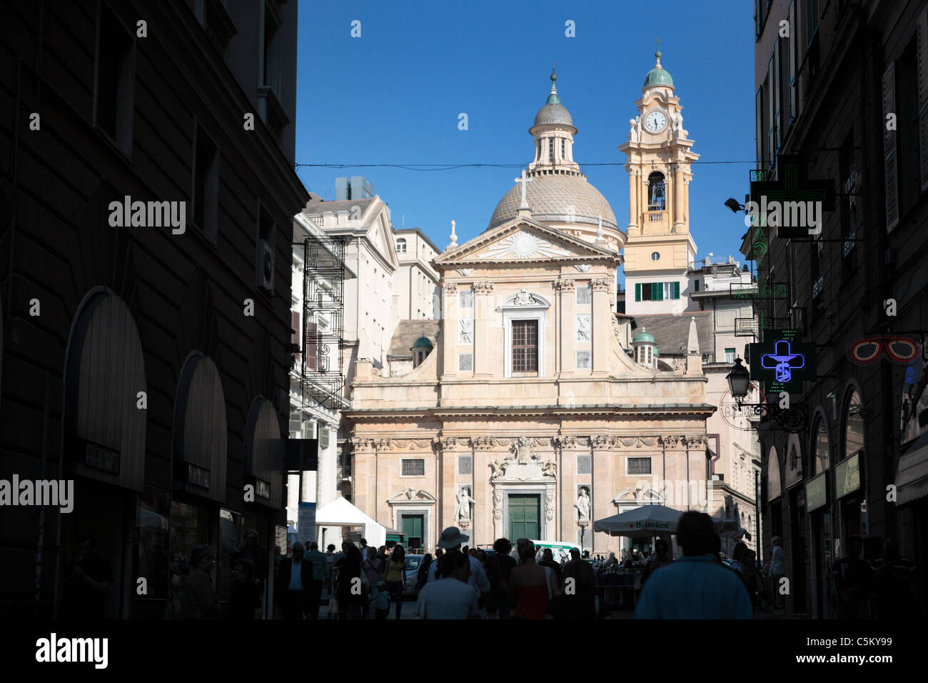 Jesuite church, Genova, Liguria, Italy Stock Photo